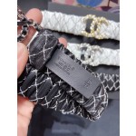 𝗖𝗛𝗔𝗡𝗘𝗟 classic lambskin elasticated waistband