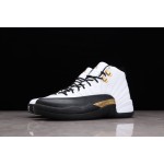 AJ12 Air Jordan 12 black and white gold buckle