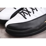 AJ12 Air Jordan 12 black and white gold buckle