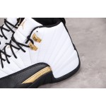 AJ12 Air Jordan 12 black and white gold buckle