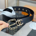 𝗖𝗛𝗔𝗡𝗘𝗟 Classic denim blue belt