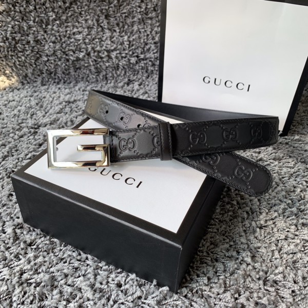 GUCCI imported calfskin embossed