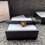 GUCCI imported top layer calfskin with classic double camellia buckle