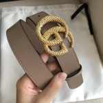 GUCCI Imported Top Layer Bottom Double G Wheat Ear Buckle