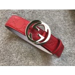 GUCCI double G buckle G buckle leather embossed
