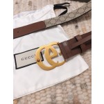 GUCCI double G buckle advanced artificial canvas belt