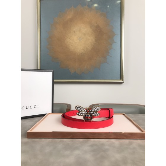 GUCCI red 🐝 buckle original imported cowhide handmade wax thread