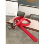 GUCCI red 🐝 buckle original imported cowhide handmade wax thread