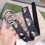 GUCCI Double G Buckle Narrow Belt