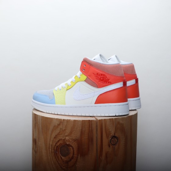Air Jordan 1 Mid coloured patchwork