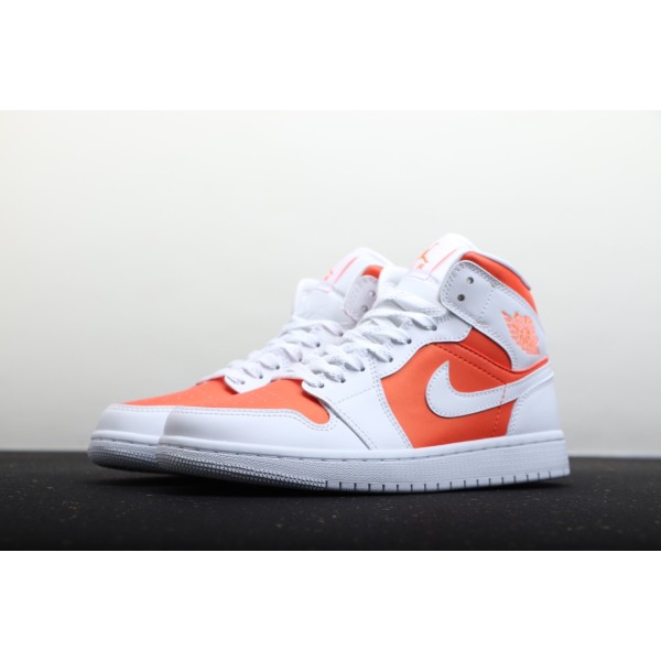 Air Jordan 1 Mid White Orange Summer Orange