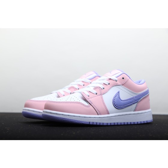 Air Jordan 1 Low Pink White Décolletage Lavendel