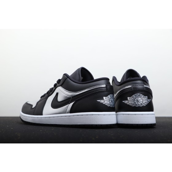 Air Jordan 1 Low Black Silver Toe Liquid Silver