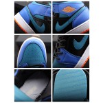 Air Jordan 1 Mid Blauw Oranje Zwart