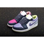 Air Jordan 1 Low paars en roze mandarijneend