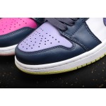 Air Jordan 1 Low paars en roze mandarijneend