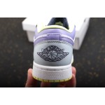 Air Jordan 1 Low paars en roze mandarijneend