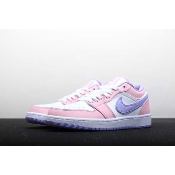 Air Jordan 1 Laag Roze Wit Purper