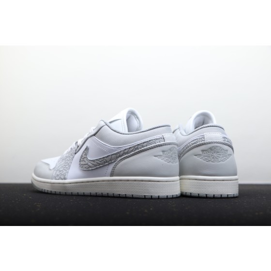 Air Jordan 1 Low wit en grijs burst print
