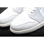 Air Jordan 1 Low wit en grijs burst print