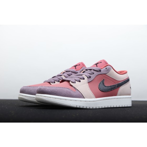 Air Jordan 1 Laag Rood Roze Purper