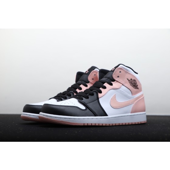 Air Jordan 1 Mid Zwart Roze
