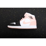 Air Jordan 1 Mid Zwart Roze