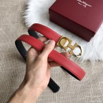 FERRAGAMO boutique buckle head, first layer of cowhide