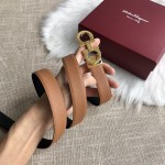 FERRAGAMO boutique buckle head, first layer of cowhide