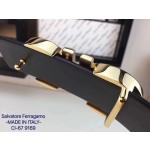 FERRAGAMO imported cowhide tree cream leather