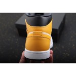 Air Jordan 1 Mid wit en geel