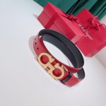 FERRAGAMO double-sided top layer leather belt
