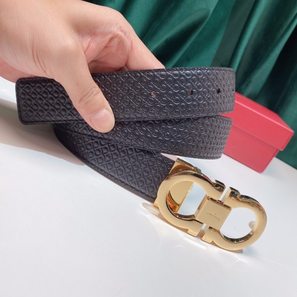 FERRAGAMO double-sided imported cowhide