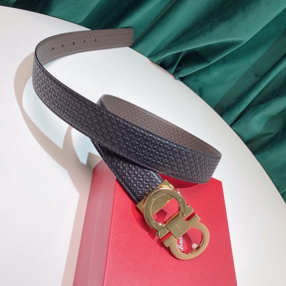 FERRAGAMO double-sided imported cowhide