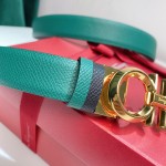 FERRAGAMO Ladies Reversible Top Grain Leather Belt