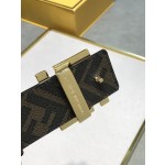 FENDI original water drop pattern double color rivet buckle