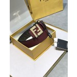 FENDI original water drop pattern double color rivet buckle