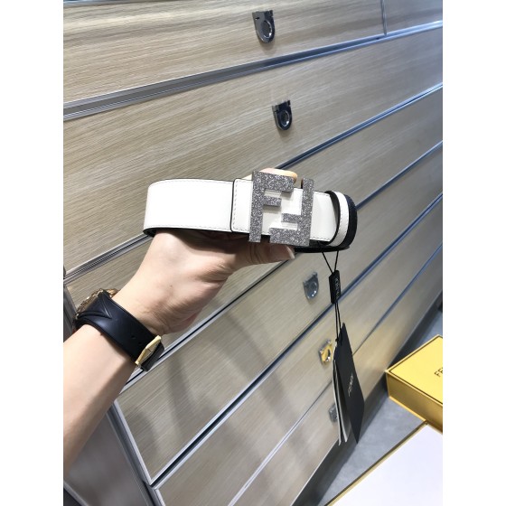 FENDI original water drop pattern double color rivet buckle