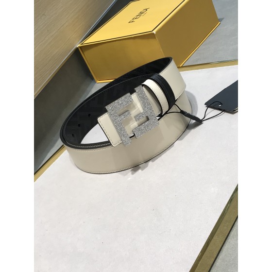 FENDI original water drop pattern double color rivet buckle