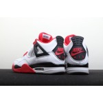 Air Jordan 4 White Flame Red