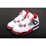 Air Jordan 4 White Flame Red
