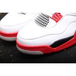 Air Jordan 4 White Flame Red