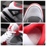 Air Jordan 4 White Flame Red