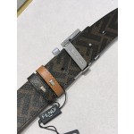 FENDI original water drop pattern double color rivet buckle