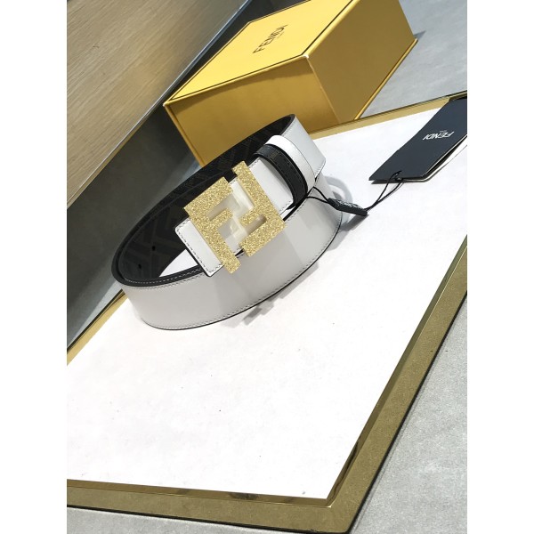 FENDI original water drop pattern double color rivet buckle