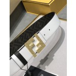 FENDI original water drop pattern double color rivet buckle