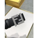 FENDI original water drop pattern double color rivet buckle