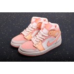 Air Jordan 1 Mid 橙粉拼接