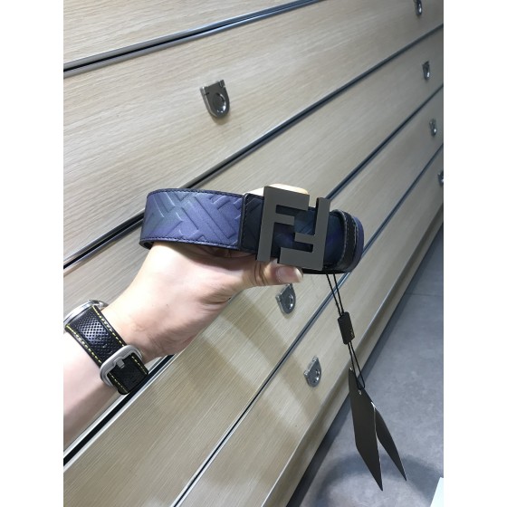 FENDI original water drop pattern double color rivet buckle