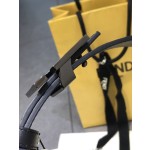 FENDI original water drop pattern double color rivet buckle